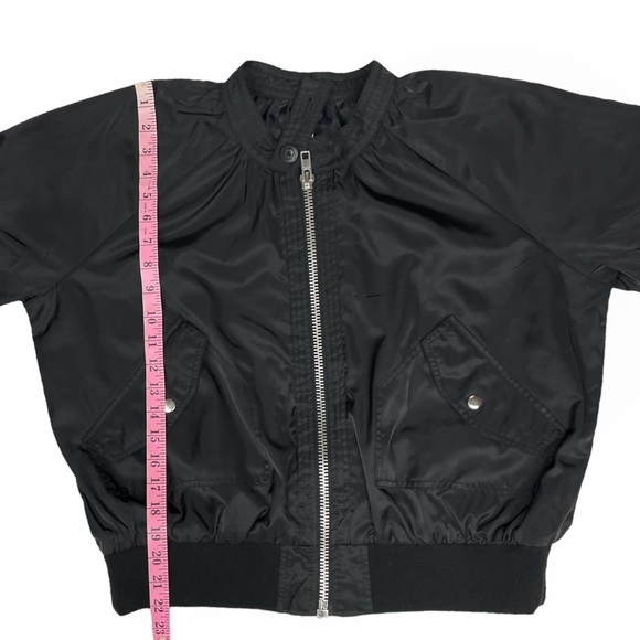 Free People ‘Midnight Bomber’ Full Zip Jacket in Black Size Medium - Picture 9 of 12